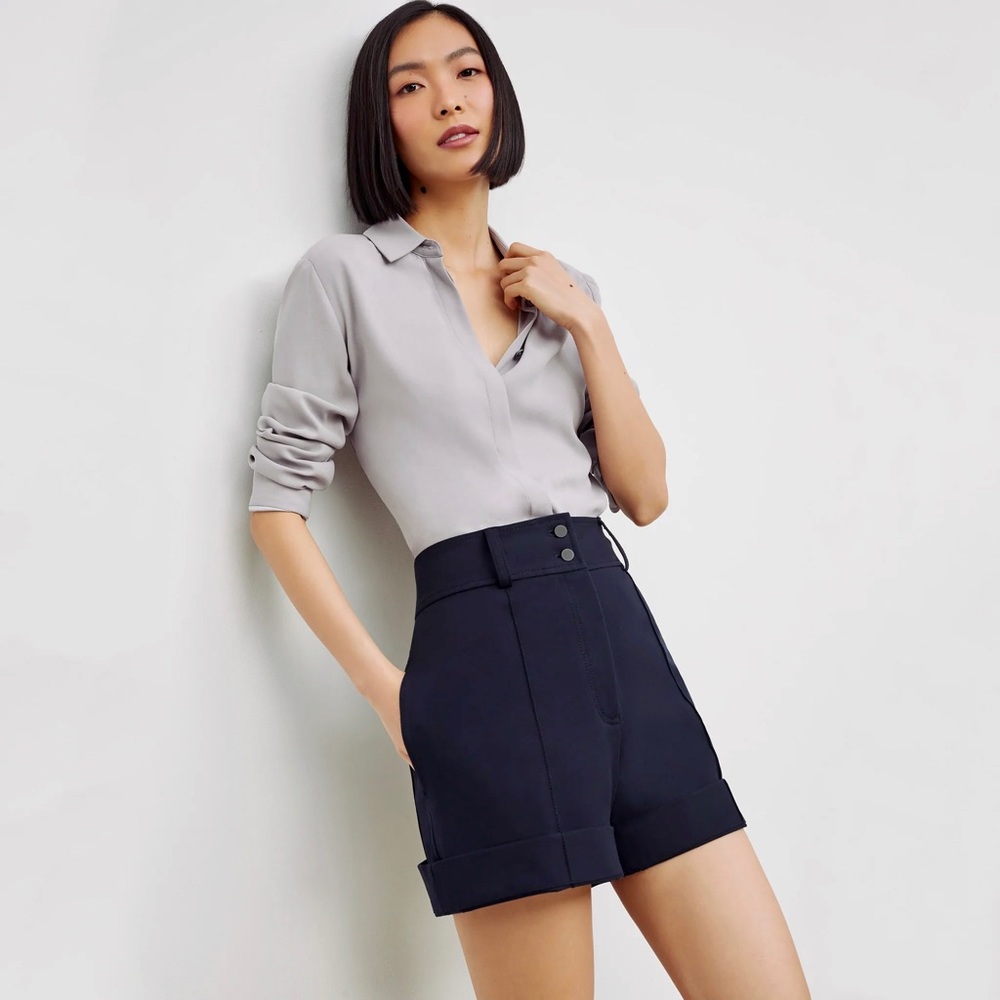 MM Lafleur - The Lagarde Shirt - Crepe - Rain Cloud color, size 2